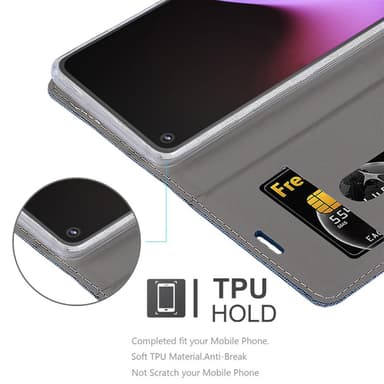 Google PIXEL 5 Suojakuori Lompakkokotelo (Sininen)