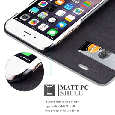 iPhone 6 / 6S Suojakuori Lompakkokotelo (harmaa)