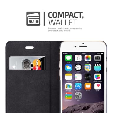 iPhone 6 / 6S Suojakuori Lompakkokotelo (harmaa)