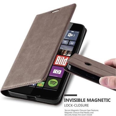 Nokia Lumia 640 Suojakuori Lompakkokotelo (Ruskea)