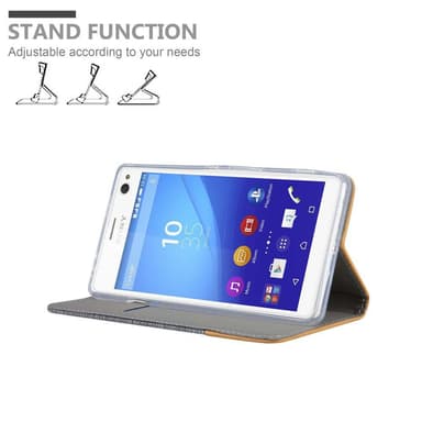 Sony Xperia C4 Suojakuori Lompakkokotelo (harmaa)