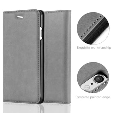 iPhone 6 / 6S Suojakuori Lompakkokotelo (harmaa)