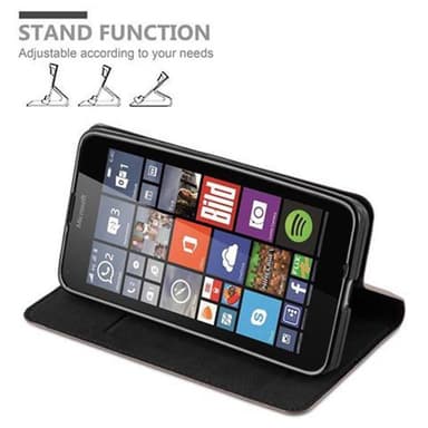 Nokia Lumia 640 Suojakuori Lompakkokotelo (Ruskea)