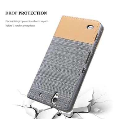 Sony Xperia C4 Suojakuori Lompakkokotelo (harmaa)