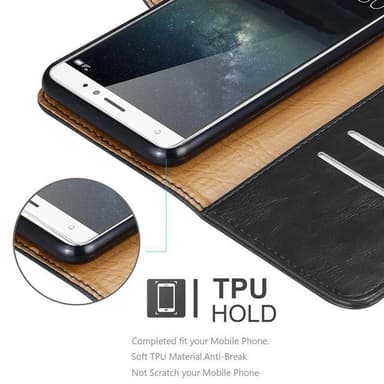 Huawei MATE S Suojakuori Lompakkokotelo (Musta)