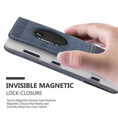 Nokia Lumia 1020 Suojakuori Lompakkokotelo (Sininen)