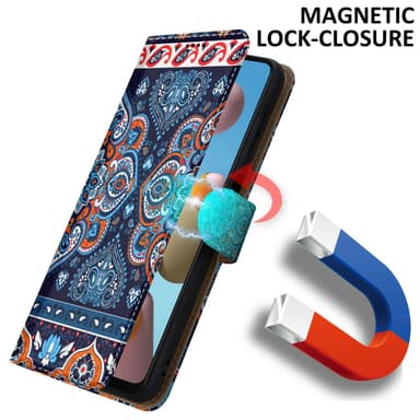 Samsung Galaxy A21s Suojakuori Lompakkokotelo (Sininen)