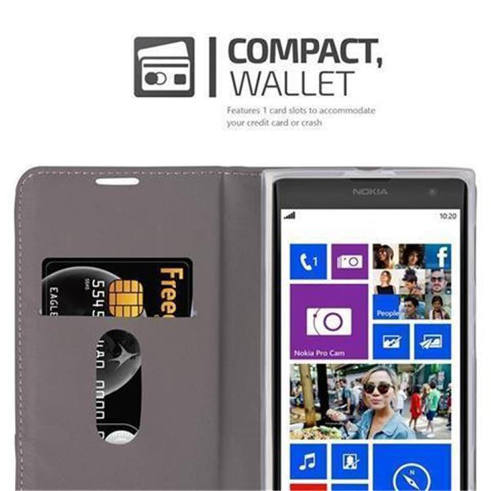 Nokia Lumia 1020 Suojakuori Lompakkokotelo (Sininen)