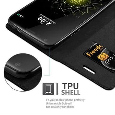 LG G5 Suojakuori Lompakkokotelo (Musta)