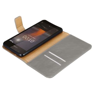 Nokia 1 2018 Suojakuori Lompakkokotelo (Ruskea)