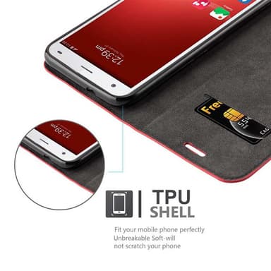 ZTE Blade S6 Suojakuori Lompakkokotelo (Punainen)
