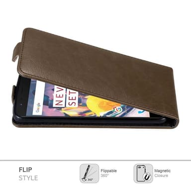 OnePlus 3 / 3T Suojakuori Lompakkokotelo (Ruskea)