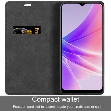 Realme C21Y / C25Y Suojakuori Lompakkokotelo (Musta)