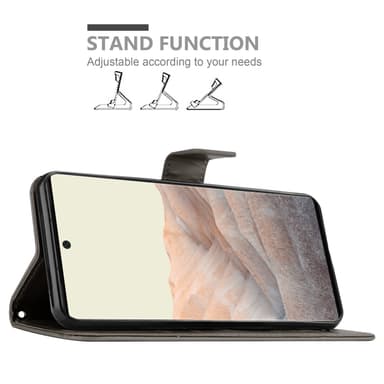 Google PIXEL 6 PRO Suojakuori Lompakkokotelo (harmaa)