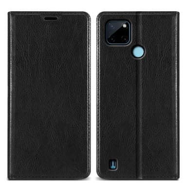 Realme C21Y / C25Y Suojakuori Lompakkokotelo (Musta)