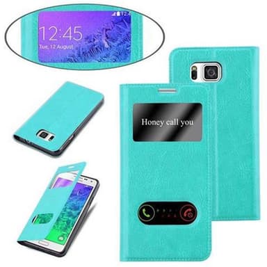 Lompakkokotelo Samsung Galaxy ALPHA Case (Turkoosi)