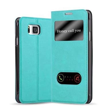 Lompakkokotelo Samsung Galaxy ALPHA Case (Turkoosi)