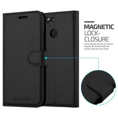 Huawei NOVA 2 Suojakuori Lompakkokotelo (Musta)