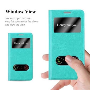 Lompakkokotelo Samsung Galaxy ALPHA Case (Turkoosi)