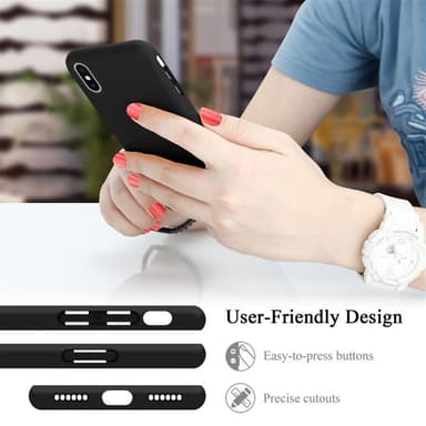 iPhone X / XS Suojakuori Kotelo Case (Musta)