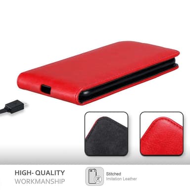 Nokia 1 2018 Suojakuori Lompakkokotelo (Punainen)