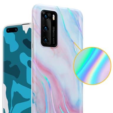 Huawei P40 Suojakuori Lompakkokotelo (Valkoinen)