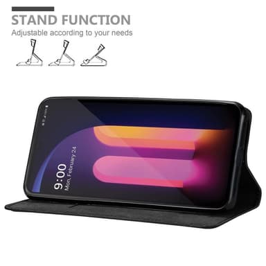 LG V60 ThinQ Suojakuori Lompakkokotelo (Musta)