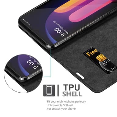 LG V60 ThinQ Suojakuori Lompakkokotelo (Musta)
