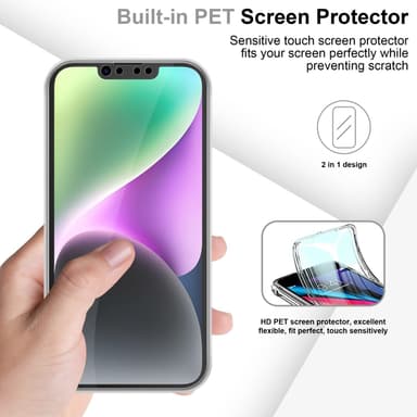 iPhone 14 Suojakuori Case Cover (Läpinäkyvä)