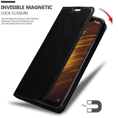 Xiaomi Pocophone F1 Suojakuori Lompakkokotelo (Musta)