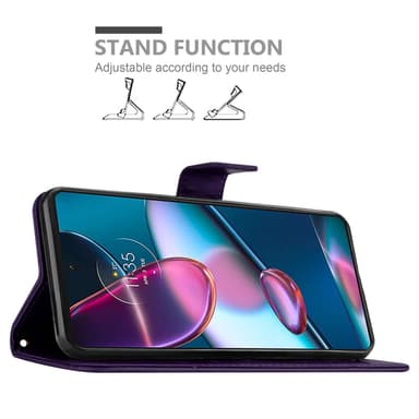 Motorola EDGE+ Suojakuori Lompakkokotelo (Violetti)