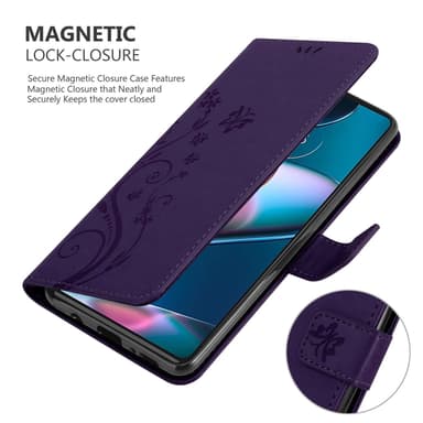 Motorola EDGE+ Suojakuori Lompakkokotelo (Violetti)