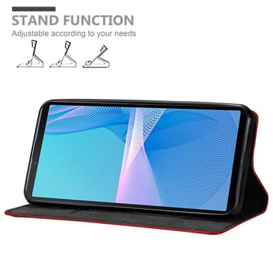 Sony Xperia 10 III Suojakuori Lompakkokotelo (Punainen)