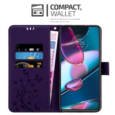 Motorola EDGE+ Suojakuori Lompakkokotelo (Violetti)