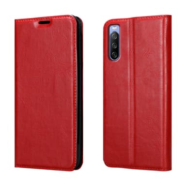 Sony Xperia 10 III Suojakuori Lompakkokotelo (Punainen)