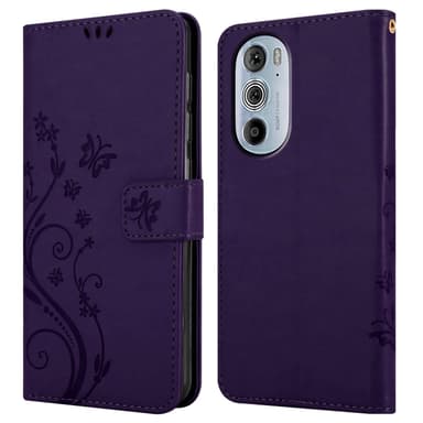 Motorola EDGE+ Suojakuori Lompakkokotelo (Violetti)