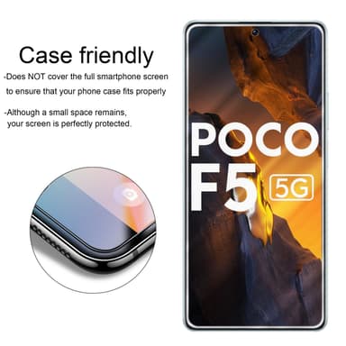Xiaomi Poco F5 3x Suojakalvo Karkaistu lasi Näytönsuoja