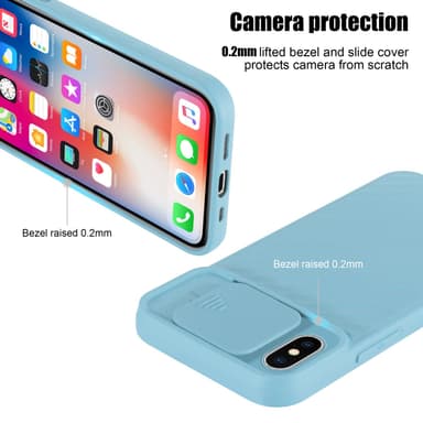 iPhone X / XS Case Suojakuori Cover (Turkoosi)