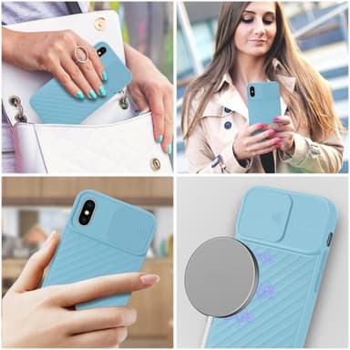 iPhone X / XS Case Suojakuori Cover (Turkoosi)