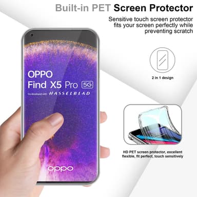 Oppo FIND X5 PRO Suojakuori Cover (Läpinäkyvä)