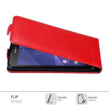 Sony Xperia T3 Suojakuori Lompakkokotelo (Punainen)