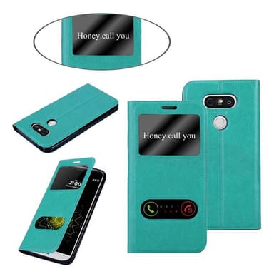 Lompakkokotelo LG G5 Case (Turkoosi)