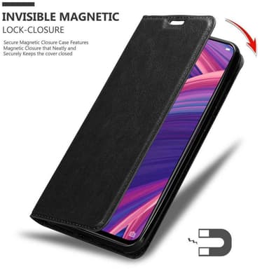 Oppo R17 PRO Suojakuori Lompakkokotelo (Musta)