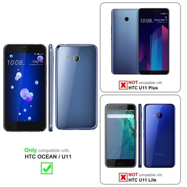 HTC OCEAN / U11 Suojakuori Kotelo Ketju (Musta)
