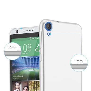 HTC Desire 820 Suojakuori Kotelo (Hopea)