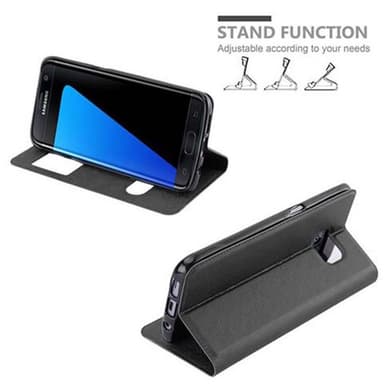 Lompakkokotelo Samsung Galaxy S7 EDGE Case (Musta)