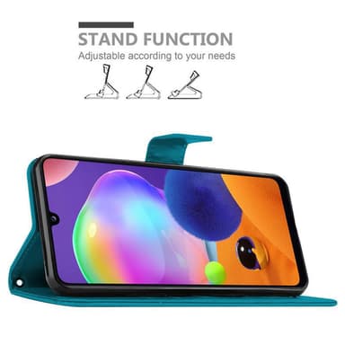 Samsung Galaxy A31 Suojakuori Lompakkokotelo (Sininen)