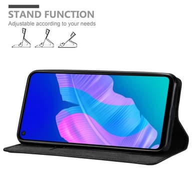 Huawei P40 LITE E Suojakuori Lompakkokotelo (Musta)