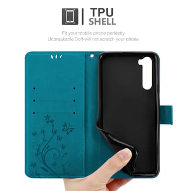 OnePlus Nord Suojakuori Lompakkokotelo (Sininen)
