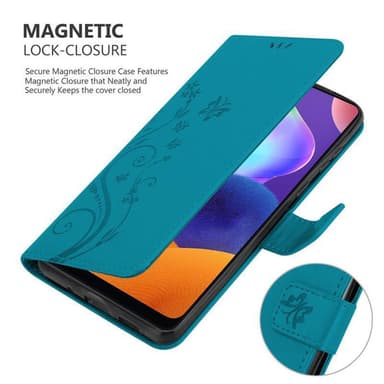 Samsung Galaxy A31 Suojakuori Lompakkokotelo (Sininen)